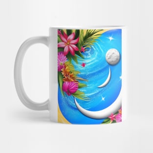 Holiday -  Sea, sand, flowers - romantic seaside Mug